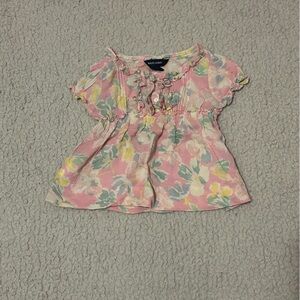 Ralph Lauren Pink Floral Kids Top